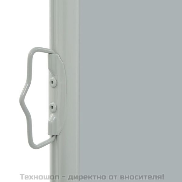Прибираща се дворна странична тента, 80x300 см, сива