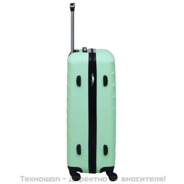 Твърд куфар с колелца, мента, ABS