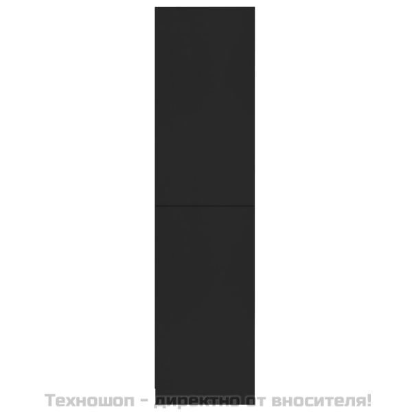 Гардероб, черен, 100x50x200 см, инженерно дърво