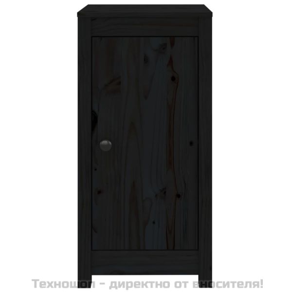 Сайдборди, 2 бр, черни, 39x35x80 см, бор масив