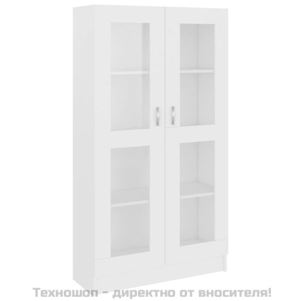 Шкаф витрина, бял, 82,5x30,5x150 см, ПДЧ