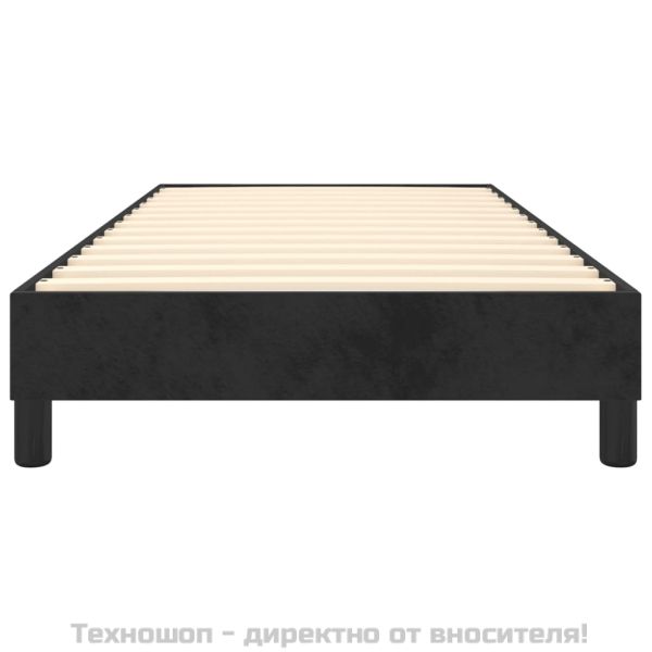 Рамка за легло с пружини черна 90x190 см, кадифе