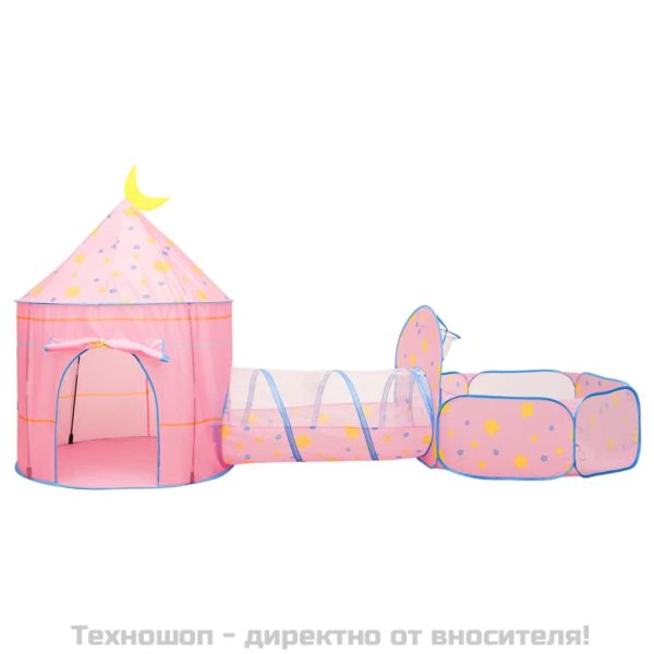 Детска палатка за игра, розова, 301x120x128 см