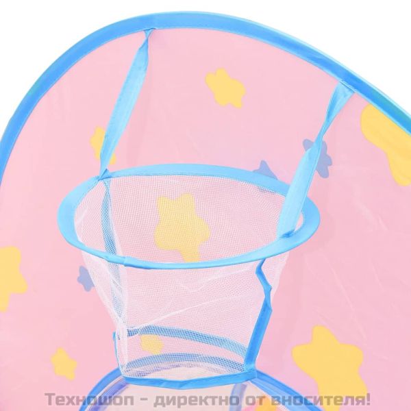 Детска палатка за игра, розова, 301x120x128 см