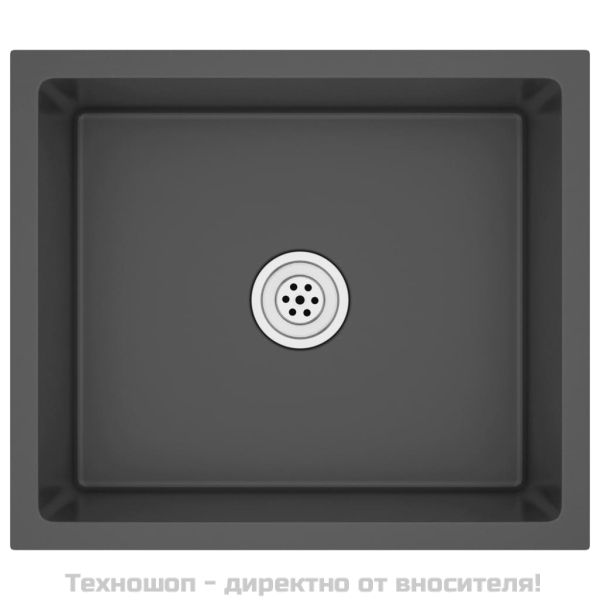 Ръчно изработена кухненска мивка, черна, неръждаема стомана