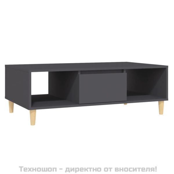 Маса за кафе, сива, 103,5x60x35 см, инженерно дърво