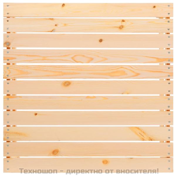 Градински лаундж комплект, 2 части, с възглавници, бор масив