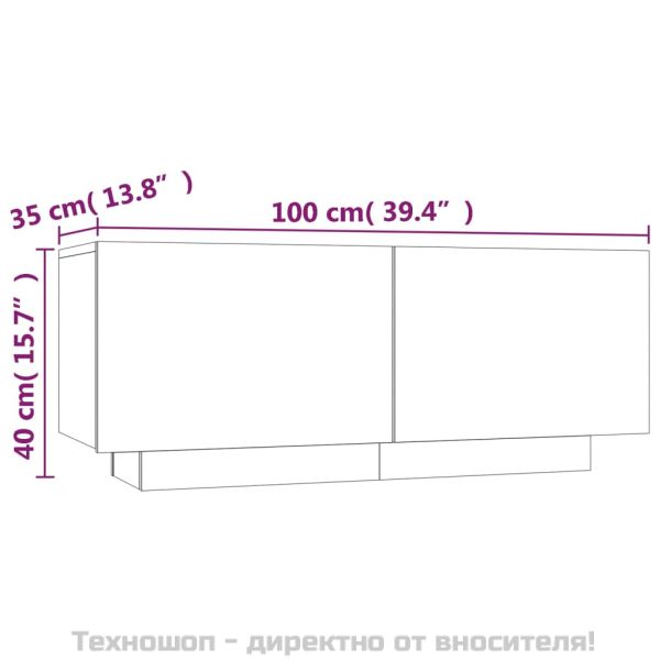 ТB шкаф, сив сонома, 100x35x40 см, инженерно дърво