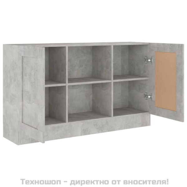 Бюфет, бетонно сив, 120x30,5x70 см, ПДЧ