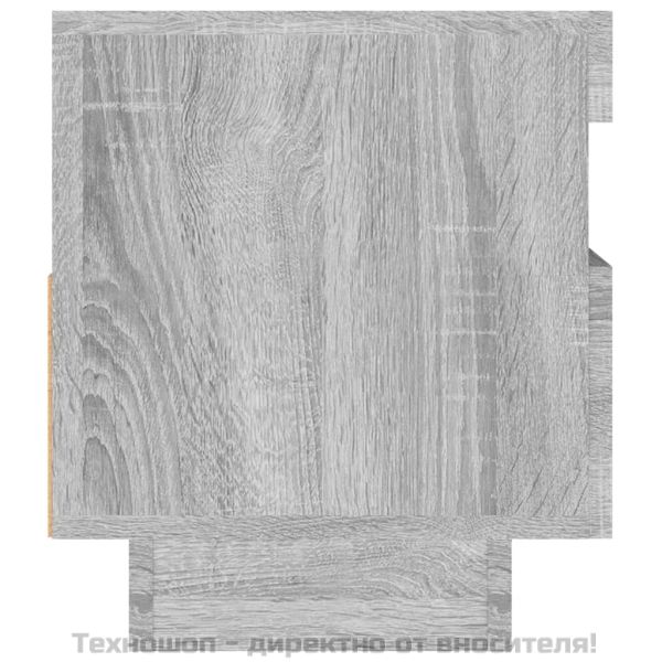 ТВ шкаф с LED осветление, сив сонома, 80x35x40 см