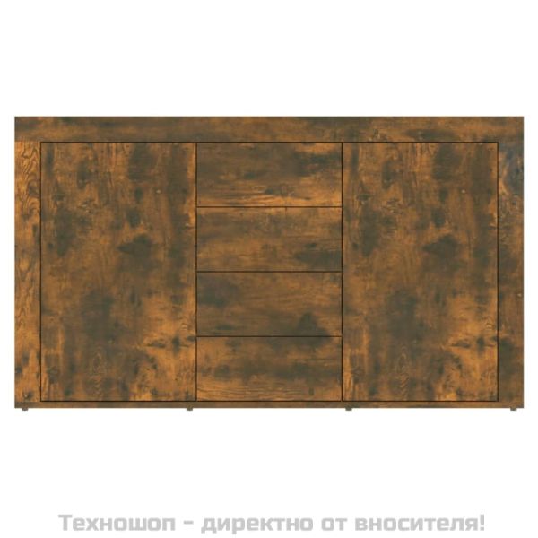 Сайдборд, опушен дъб, 120x36x69 см, инженерно дърво