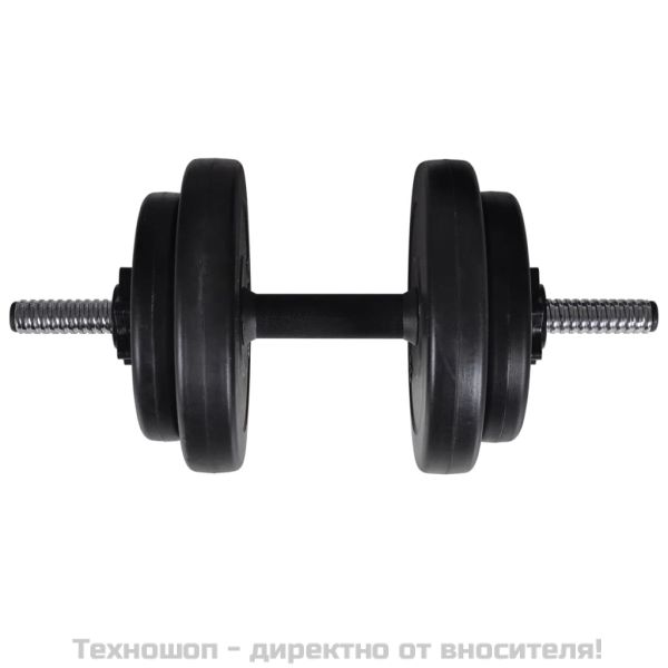 Комплект щанга и два бъмбела, общо 60,5 кг