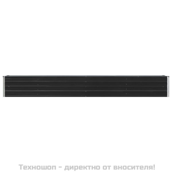 Градинска висока леха поцинкована стомана 320x40x45 см антрацит