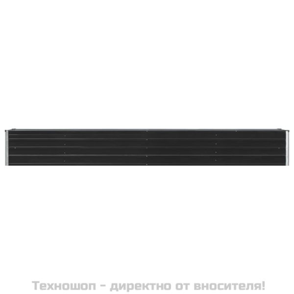Градинска висока леха поцинкована стомана 320x40x45 см антрацит