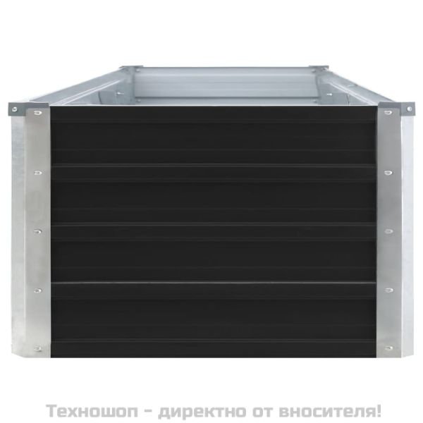 Градинска висока леха поцинкована стомана 320x40x45 см антрацит