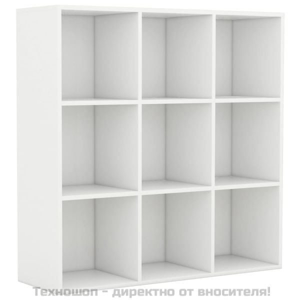 Библиотека, бяла, 98x29x97,5 см, инженерно дърво