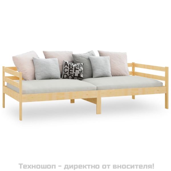 Дневно легло, борово дърво масив, 90x200 см