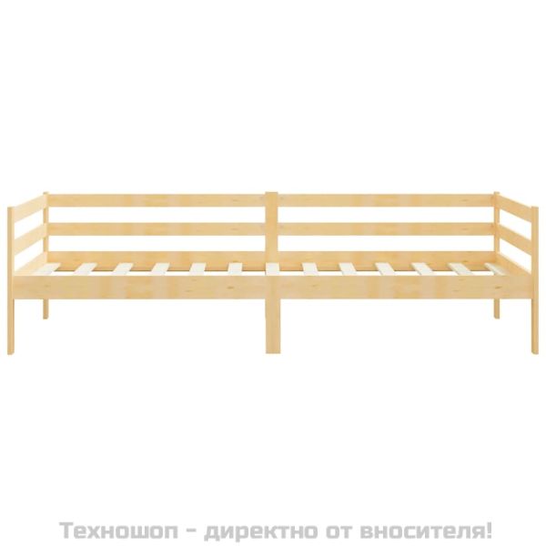 Дневно легло, борово дърво масив, 90x200 см