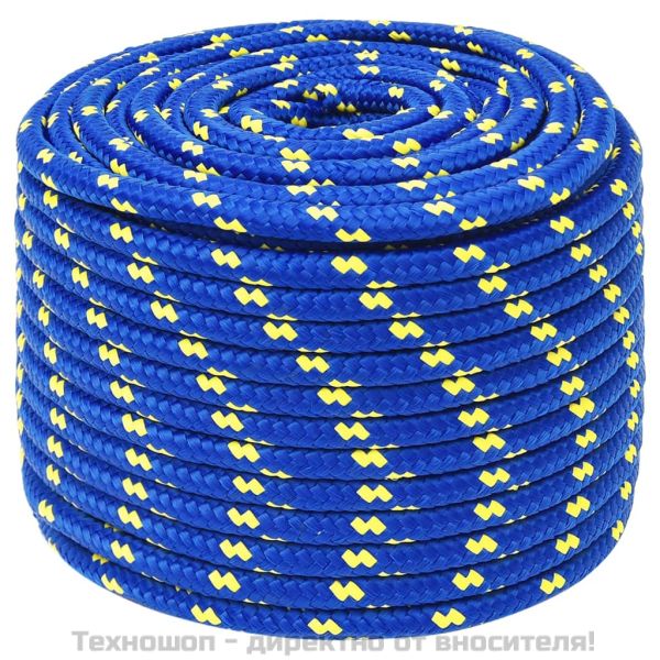 Въже за лодка синьо 12 мм 100 м полипропилен