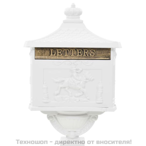 Алуминиева пощенска кутия на стойка винтидж неръждаема бяла