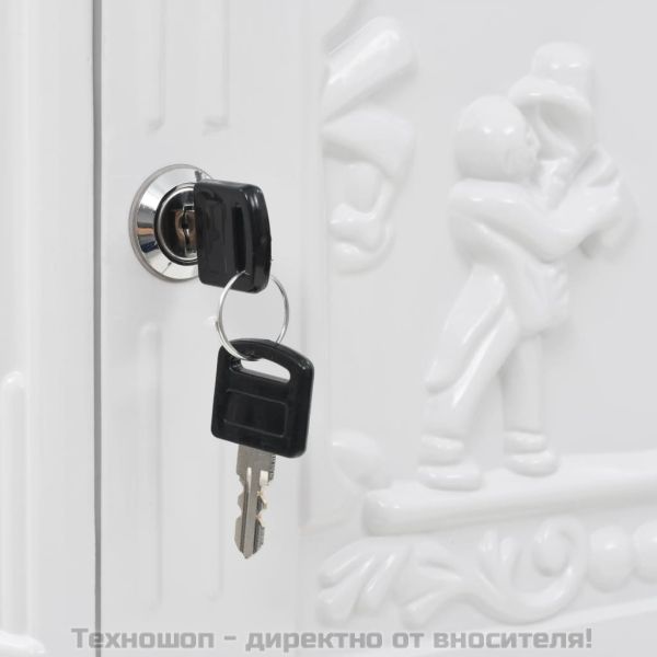 Алуминиева пощенска кутия на стойка винтидж неръждаема бяла