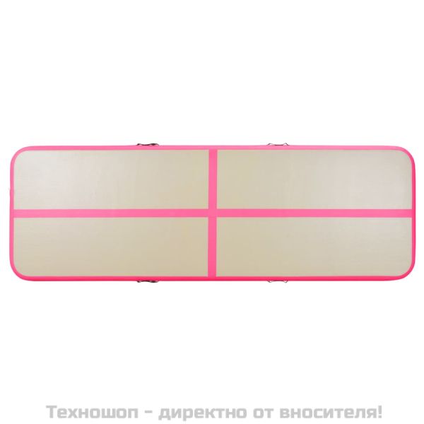 Надуваем дюшек за гимнастика с помпа, 300x100x10 см, PVC, розов