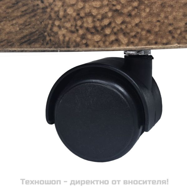 Поставки за цветя на колелца, 6 бр, бронз, 38 см, пластмаса