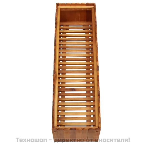 Градинска повдигната леха, 100x30x25 см, акациево дърво масив