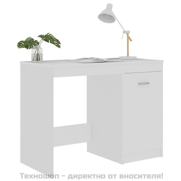 Бюро, бяло, 100x50x76 см, инженерно дърво