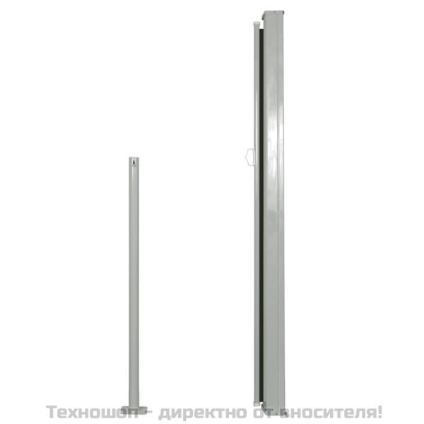 Прибираща се странична тента, 140х300 см, черна