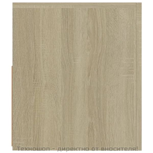 ТВ шкаф с LED осветление, сонома дъб, 90x35x40 см