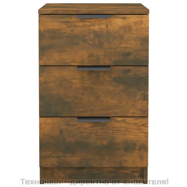 Нощни шкафчета, 2 бр, опушен дъб, 40x36x65 см