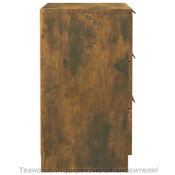 Нощни шкафчета, 2 бр, опушен дъб, 40x36x65 см