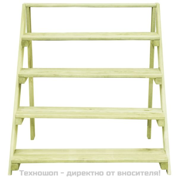 Стойка за цветя, 80x80x80 см, импрегнирано борово дърво