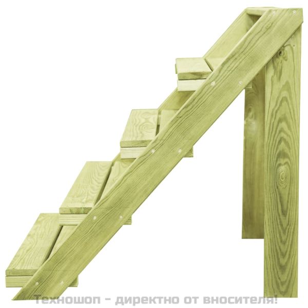 Стойка за цветя, 80x80x80 см, импрегнирано борово дърво