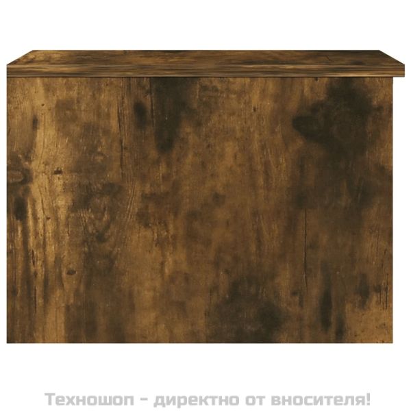 Кафе маса, опушен дъб, 50x50x36 см, инженерно дърво