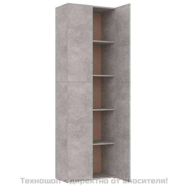 Офис шкаф, бетонно сив, 60x32x190 см, инженерно дърво