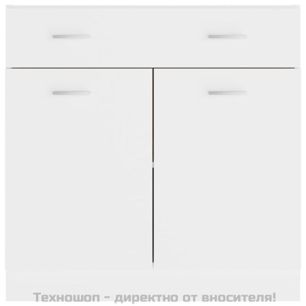 Шкаф с чекмеджета "Lyon", бял, 80x46x81,5 см, инженерно дърво