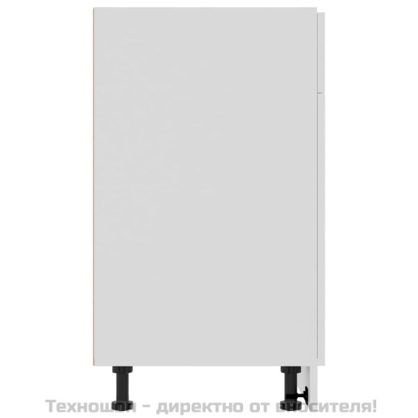 Шкаф с чекмеджета "Lyon", бял, 80x46x81,5 см, инженерно дърво