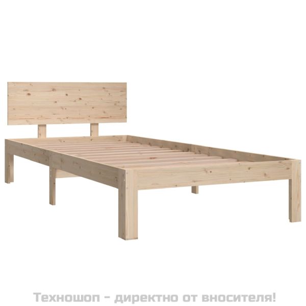 Рамка за легло, борово дърво масив, 90х200 см