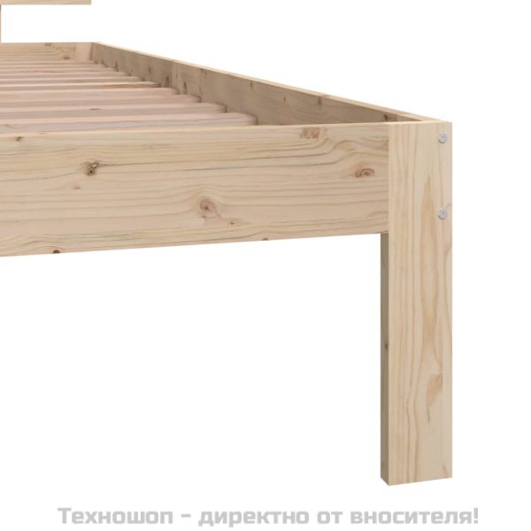 Рамка за легло, борово дърво масив, 90х200 см