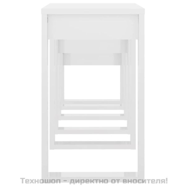 Стифиращи маси, 3 бр, бял гланц, инженерно дърво