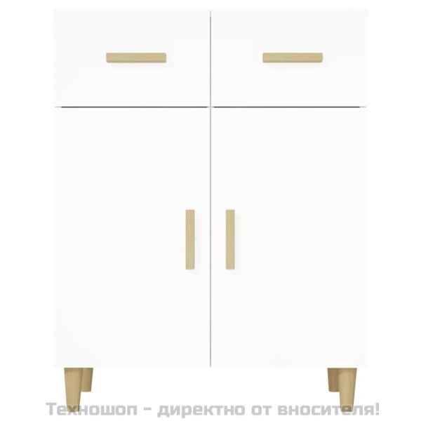 Сайдборд, бял, 69,5x34x89 см, инженерно дърво