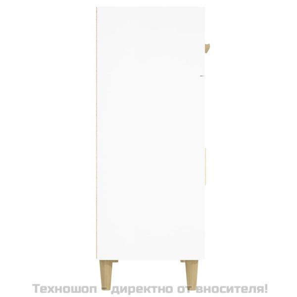 Сайдборд, бял, 69,5x34x89 см, инженерно дърво