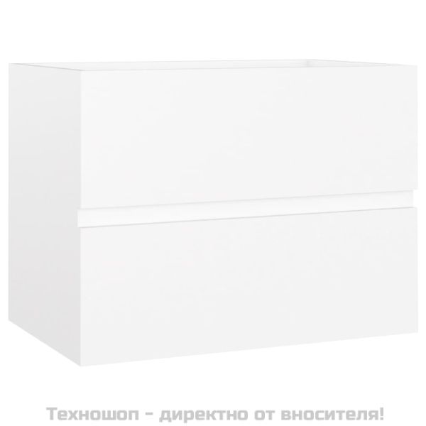 Долен шкаф за мивка, бял, 60x38,5x45 см, инженерно дърво