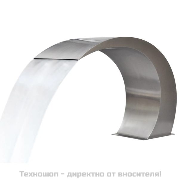 Градински фонтан за басейн, неръждаема стомана, 45x30x60 см