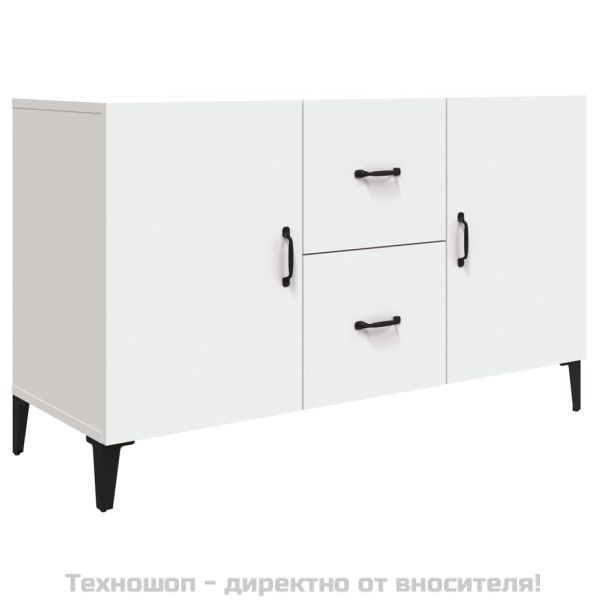 Сайдборд, бял, 100x36x60 см, инженерно дърво