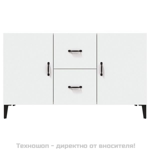 Сайдборд, бял, 100x36x60 см, инженерно дърво