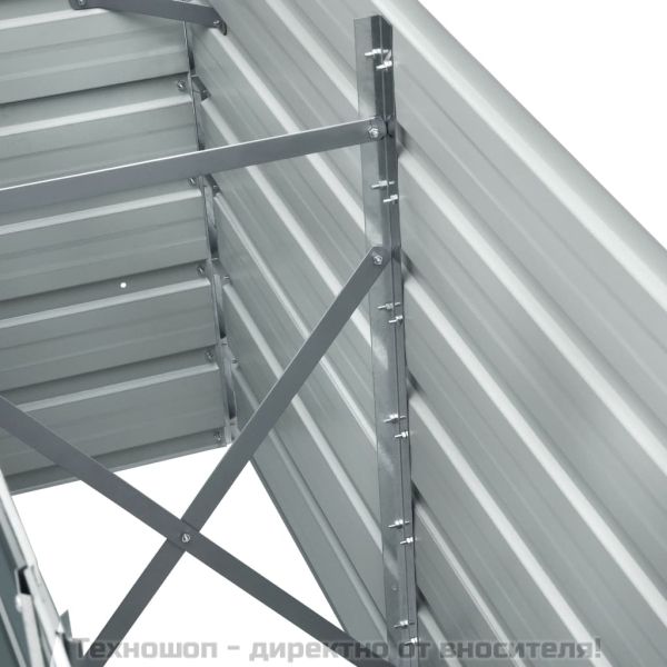 Градинска висока леха поцинкована стомана 240x40x77 см антрацит