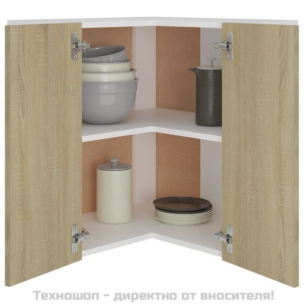 Ъглов шкаф за окачване "Lyon", дъб сонома, 57x57x60 см, инженерно дърво